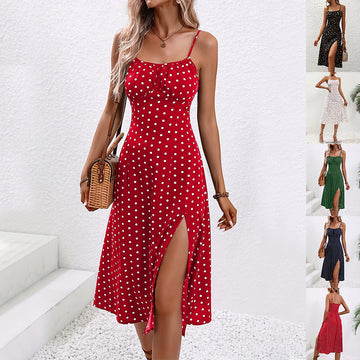 Polka Dot Split Dress