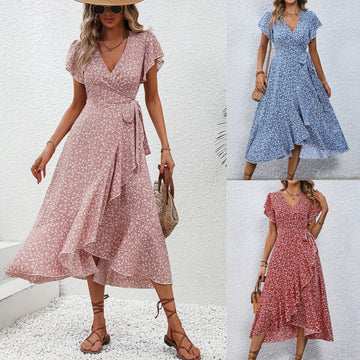 Fashion Floral Short Sleeve Dress